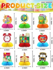Back to School Table Decorations – 9 Pcs Welcome Back to School centerpieces …