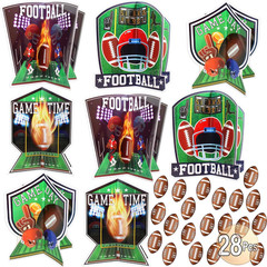 28pc Football Table Centerpieces 3D Game Day Party Decorations Sports Decor Set