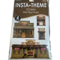 Beistle Insta-Theme Wild West Props Wall Decor Party Scene Set of 2 Western