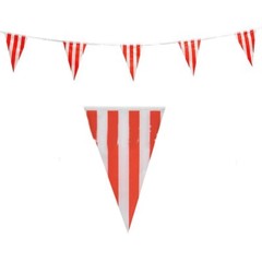 10/30M Carnival Theme Party Decorations Red And White Striped Pennant for ban
