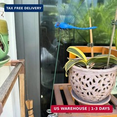 8 Pack Dragonfly Clips, 3D Simulation Fake Dragonflies Decoration for Garden Sta