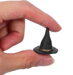 12× Mini Plastic Witch Hat Wizard Hats Props for Halloween Party Favors DIY USA