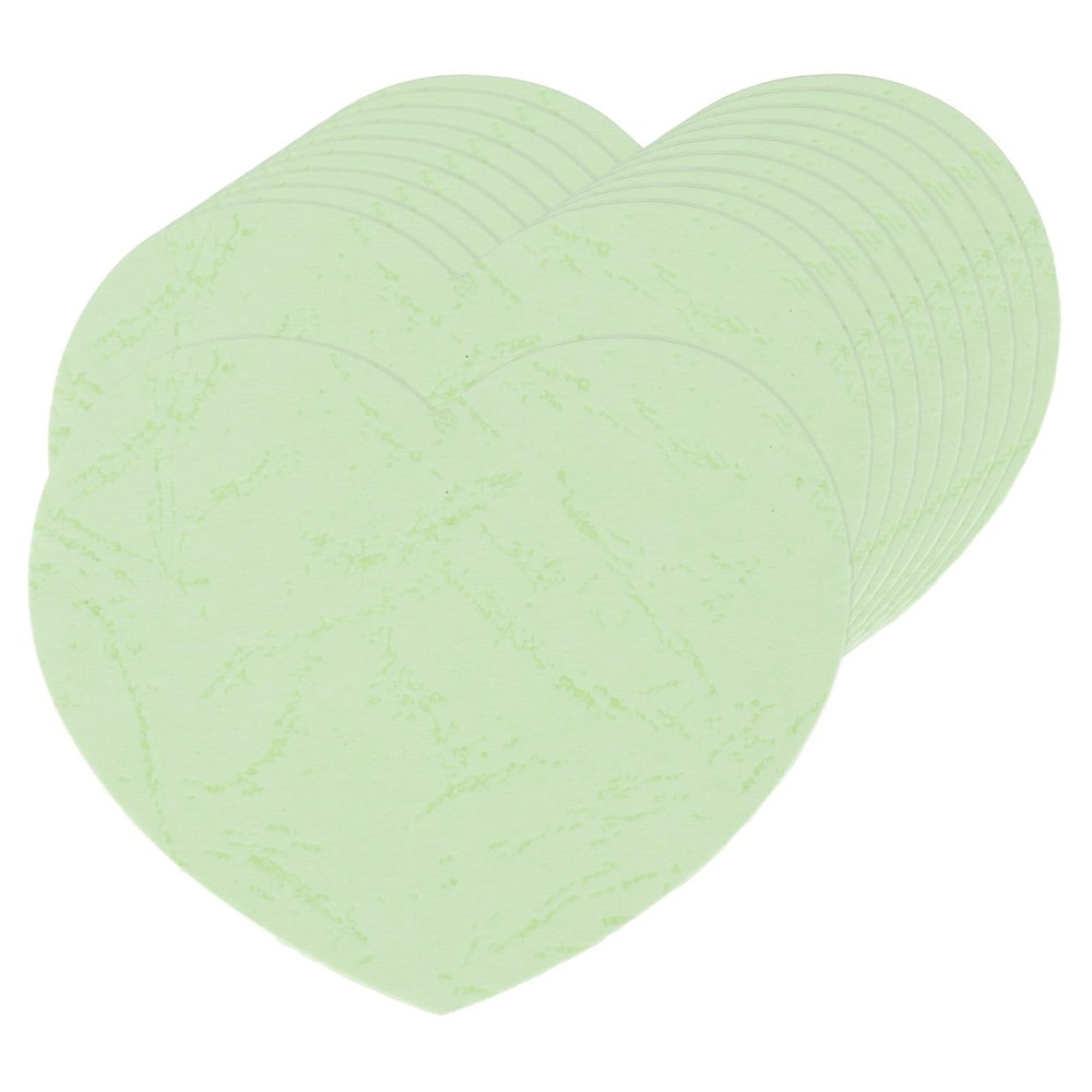 100 PCS Light Green Paper Heart Cutouts Cards 4×3.2 Inch Valentines Decor