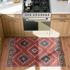 Area Rug 2×3 Rug Machine Washable Non-Slip Low Pile Print Pattern Western Rug…