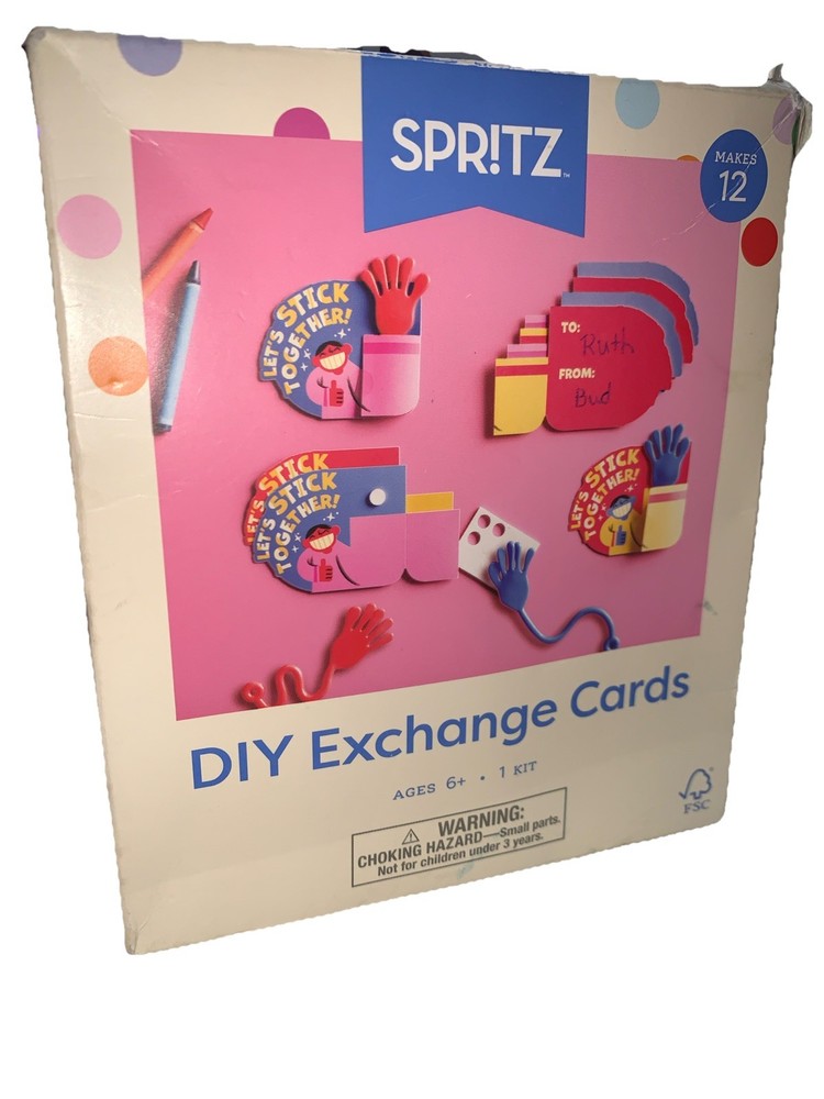 Spritz DIY Exchange Cards Ages 6+ 1 Kit Makes 12