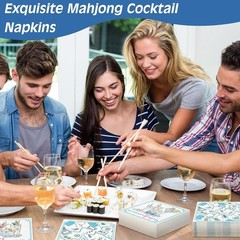 Disposable Mahjong Paper Napkins: 200 Count for Birthdays & Celebrations
