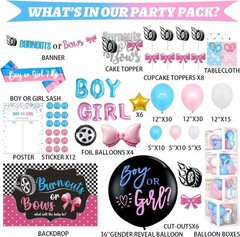 Gender Reveal Balloons & Confetti Set – 171 Pcs