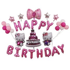 Hello Kitty Birthday Party Decorations Set Balloons Banner Cake Toppers Supplies