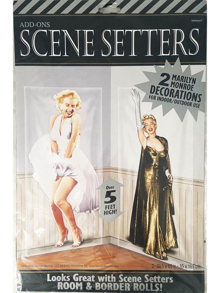 MARILYN MONROE SCENE SETTER BACKDROP (2) Party Supplies Decoration Movie Star