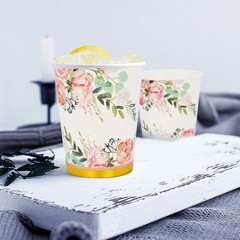 Bohemian Floral Disposable Tableware Set – Perfect for Weddings & Showers