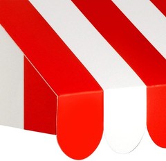 Circus Carnival Red & White Awnings – 3D Wall Decor 2-Pack