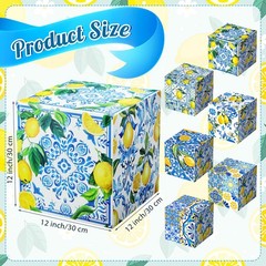 Hushee 6 Pcs Large Capri Lemon Party Decorations Boxes 12 Inch Amalfi Coast