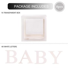 Baby Shower Boxes Party Decorations – 4 pcs Transparent Balloons Boxes Décor …