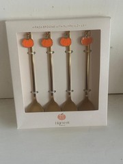 Harvest Pumpkin Charm 4 Pack Spoons BNIB