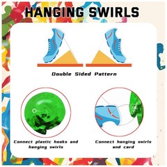 24 Pack Running Themed Hanging Swirls Spirals Ceiling Decor for Sport Party