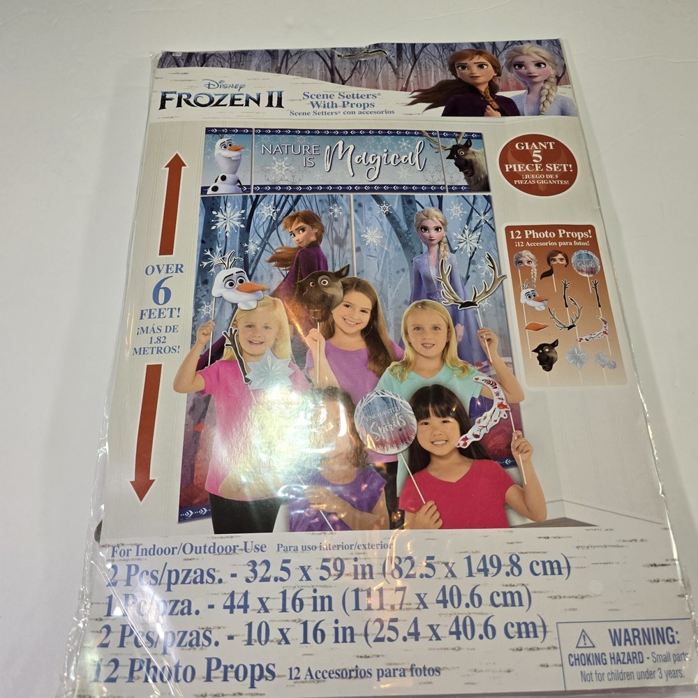 Disney Frozen II Scene Setters with Props 5 Piece Set Party Backdrop
