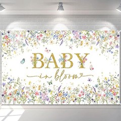 Avezano Baby in Bloom Backdrop Wildflower Baby Shower Party Decorations Water…