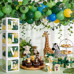 2026 Graduation Balloon Boxes Decorations, 4 Pieces White Clear Grad Balloon Box