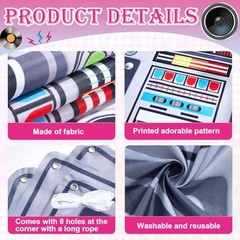 Radio Boombox Photo Booth Props for 80s 90s Party Decorations 59 X 59 Inch Gray
