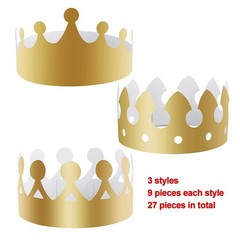 Crowning Moments Fun & Stylish Pack of 27 Gold Foil For Party Hats Await You