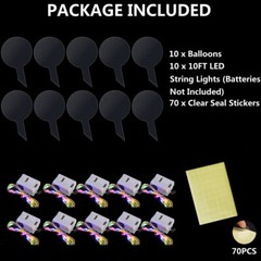 10 Pcs LED Light Up Bobo Balloons 20 Inch Graduation Birthday Wedding Decoration