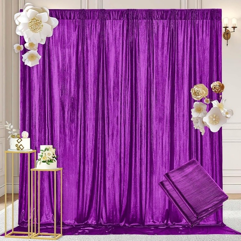 Sequin Backdrop Curtains Sparkly Fabric Photo Booth Wedding Party Decoration New