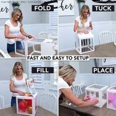 Baby Shower Party Decoration Set Deluxe 60 Piece Balloon Box Kit Gender Reveal