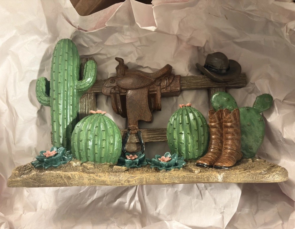 Western Party Decorations Set Multicolor Wood/Paper/Straw Hay Bales Cactus