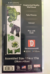 Marvel The Hulk Wall Decal 11×17 Augmented Reality Action Reusable Decal NEW