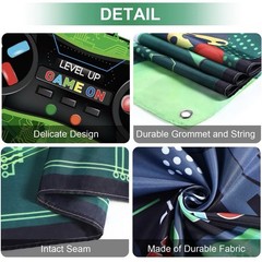 Birthday Gaming Green Backdrop