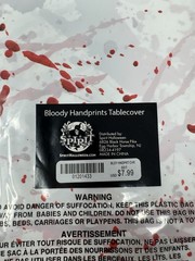 Tablecloth Blood Fingerprint Halloween Party Supply Haunted House Decoration