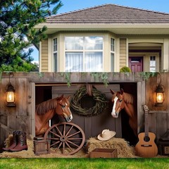 Western Backdrop 20x10ft Cowboy Party Decorations Wild West Rodeo Themed Banner