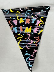 Lot Vintage Party Decorations~Streamers~Cake Topper~Banner