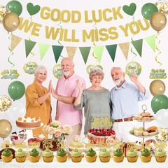 Roetyce Farewell Party Decorations Women Men, Green We Will Miss You Banner C…