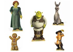 Shrek Official Cardboard Cutout Collection – Set of 5 includes Fiona and Donkey