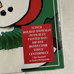 Paper Magic Group Christmas Honeycomb Tissue Centerpiece Lot Snowy Pine Snowman