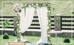 2 Pack 6Ft Artificial Eucalyptus Flower Garland with White Roses, Faux Floral