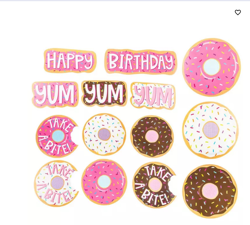 Donut birthday party wall decor