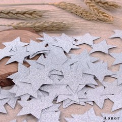 Silver Glitter Star Shaped Table Confetti Scatter Party Decorations 300PCS