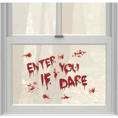 HALLOWEEN DECORATION BUNDLE 25 PIECE Blood Bloody Party Window Cling Gel Balloon