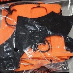 Halloween String Banner Felt Letters Wall Decor Black Bats 2 Pk Lot