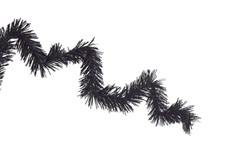 30FT Shiny Metallic Black Tinsel Garland Christmas Plastic Fringe Foil
