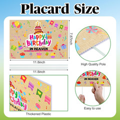 31 Pcs Happy Birthday in Heaven Yard Sign Balloons Decorations, Heavenly Birthda