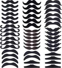 Novelty Fake Mustaches for Adults – 48 Pcs with 8 Unique Styles – Party Ready!