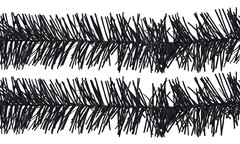 30FT Shiny Metallic Black Tinsel Garland Christmas Plastic Fringe Foil