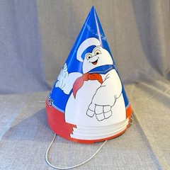 6x Vintage 1986 REAL GHOSTBUSTERS Birthday Party Hats Staypuft Slimer