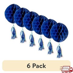 Dark Blue Honeycomb Hanging Decoration Party Decor Easy Assembly Tassel New