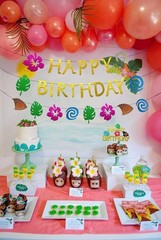 Delightful Moana Party Decoration Set – Banner and Topper for Kids’ Birthdays
