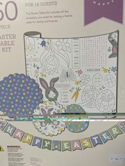 60 Piece Easter Table Kit For 16 Guests/Easter Garland And Activity Table Runner