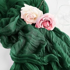 Cheesecloth Table Runner – 10ft Boho Gauze , Bridal Shower Decorations, Wedding